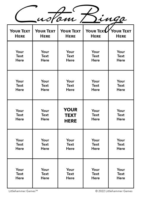 tattoo Bingo Cards to Download, Print and Customize!.